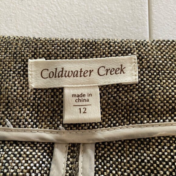 Coldwater Creek Womens Blazer Size 12 Embellished Jacket Brown 3/4 Sleeve - Picture 3 of 9